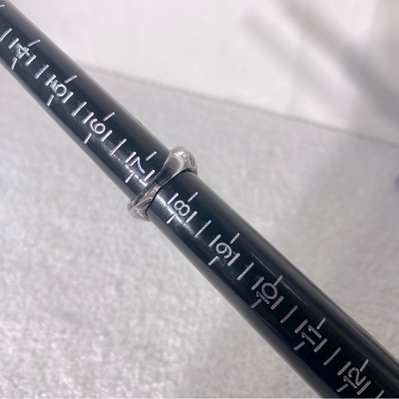 Vintage Art Glass Handmade Burgundy White Band Ring - Picture 11 of 12